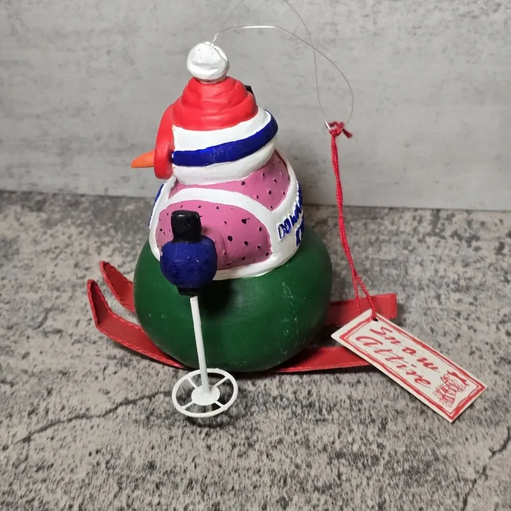 Department 56 Snow Attire DownHill King Snowman Ornament Vintage Snowman